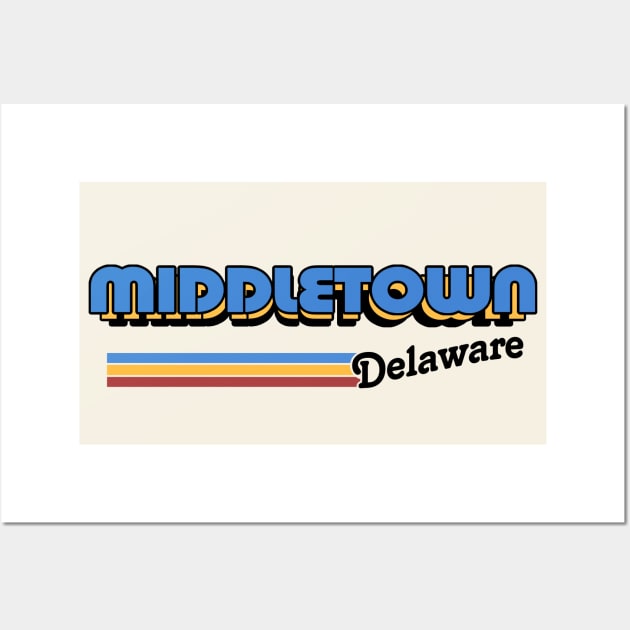 Middletown, Delaware / / Retro Styled Design Wall Art by DankFutura